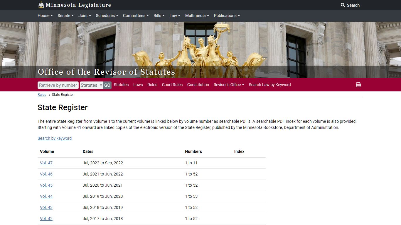 State Register - Minnesota